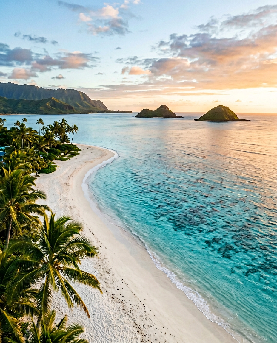 Lanikai — Windward turquoise water, intimate